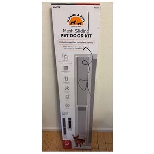 Hakuna Pets Small Mesh Sliding Dog Cat Door Aluminum Adjustable up To 20lbs NEW